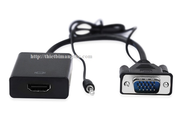 Dây cáp chuyển đổi VGA sang HDMI kết nối âm thanh cao cấp chính hãng 